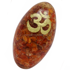 Carnelian rouge Om Orgonite Shiva Lingam - Pierre précieuse Feng Shui en gros à bas prix - Product Image 1