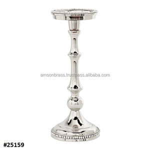 เชิงเทียนอลูมิเนียมสไตล์วินเทจที่วางเทียนที่ทำจากโลหะที่วางเทียนโคมไฟขวดโหลตกแต่งด้วยมือ - Product Image 2