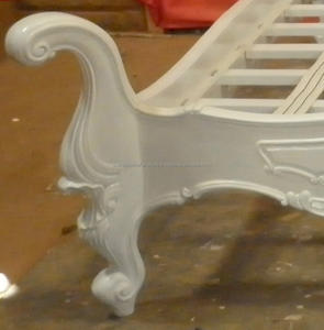 Meuble de chambre peint en acajou, mobilier indonésien-français, lit de 15 cm en acajou - Product Image 5