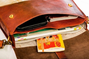 Handmade Half Flap Genuine Leather Laptop Shoulder Messenger Vintage Brown Satchel Briefcase Genuine Leather Bag For Men & Women - Product Image 3