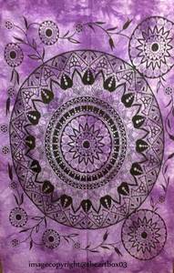 Personnalisé fait à la main Boho complexe conception florale tapisserie tenture murale Hippie Mandala psychédélique pour chambre décor à la maison - Product Image 2