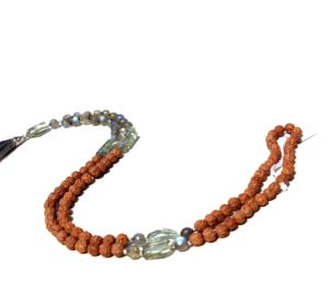 Collier Mala noué de 108 perles de labradorite facettées à la main de haute qualité, 6 mm, pierre de cristal naturelle de guérison, cadeau religieux hindou - Product Image 5