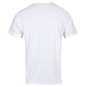 Camisetas de hombre con diseño de cuello redondo de algodón 100% al por mayor, camisetas de manga corta informales de talla grande impresas personalizadas, camisetas transpirables en blanco - Product Image 3