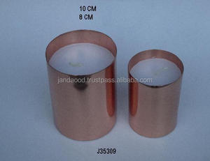 Velas de recipiente de cobre, también se pueden pedir solo vasos con accesorios de cera, vasos de Metal - Product Image 2