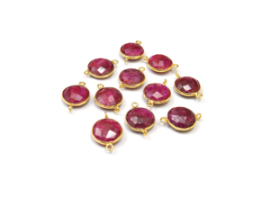 ผลการค้นหาพลอยทับทิมย้อมทรงกลมเครื่องประดับชุบทองทํากรอบพลอยพลอย Birthstone ตัวเชื่อมต่อ Boho - Product Image 2