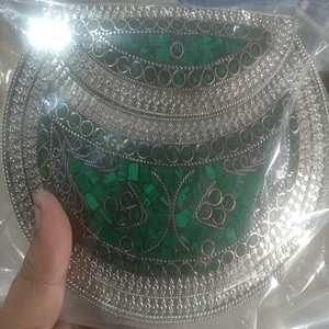 กระเป๋าถือผู้หญิงกระเป๋าคลัทช์โลหะสีทองสไตล์อินเดียพร้อมโลโก้แบบกำหนดเองวัสดุ PC พิมพ์ตกแต่งขายส่งสำหรับผู้หญิง - Product Image 3