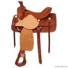 Premium Western Horse Saddle Set Cuero sintético con brida a juego, circunferencia y almohadilla | Cómodo y duradero Trail Riding Set - Product Image 6