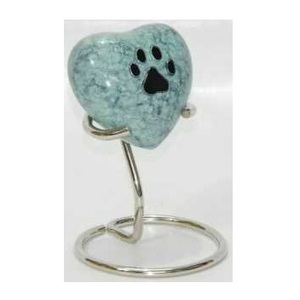 Beautiful Memorial Heart with Stand <b>Pets</b> <b>Keepsake</b> Cremation Urns for Funeral <b>Ashes</b> Metal Brass/Aluminum - Product Image 1