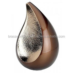 Graphite Brass Cremation Urn for Human Ashes <b>Funeral</b> <b>Supplies</b> by Brassworld India - Product Image 2