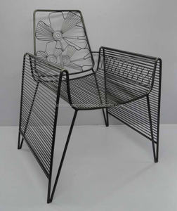 Silla de escritorio de alambre de metal de ocio moderno, muebles de hierro para el hogar para sala de estar - Product Image 1