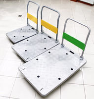 Carretilla de Plataforma Industrial de Cuatro Ruedas de Plástico RAYACO, Mini Carretilla Manual RI150/RI300/RI500