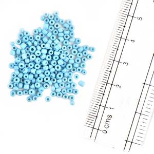 Perles de rocaille en verre bleu ciel rond, 1000 pièces, pour la fabrication de bijoux - Product Image 1