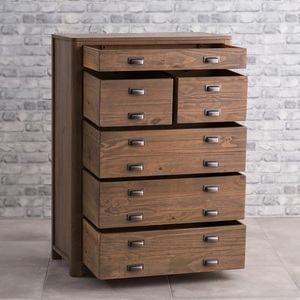 Cajón industrial de madera y hierro de diseño moderno de alta calidad para muebles de oficina y sala de estar - Product Image 3