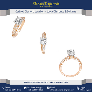 Bagues élégantes en or rose 18 carats avec diamants Choix des consommateurs soucieux de la mode pour les collections de bijoux en gros - Product Image 5