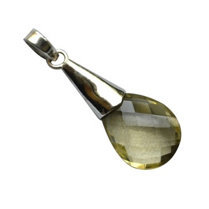 Logo personnalisé pendentif en argent sterling 925 avec pierres précieuses approvisionnement en gros bijoux pendentifs à breloque avec motif de chiffres - Product Image 1