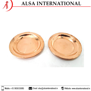 Exportador de confianza de la India Plato de carga redondo de cobre de calidad superior Platos de cena fabricados por el fabricante - Product Image 4