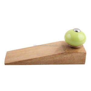 Tapón de puerta de madera con cuña de cerámica hecha a mano redonda de cal, tapón de puerta para decoración del hogar - Product Image 3