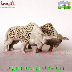 Handmade <b>Stone</b> <b>Carved</b> Wall Street Bull Statue Indian Craft <b>Sculpture</b> for Office Desk, Home Decor, or Financial Gift Display - Product Image 6