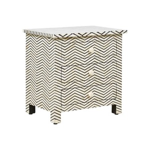 Diseño moderno hueso incrustaciones de lado de la cama cajones - Product Image 3