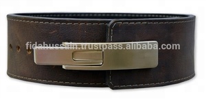 Cinturón de palanca de cuero genuino para levantamiento de pesas, diseño personalizado, ropa de gimnasio, correa de palanca de alta calidad para soporte - Product Image 2