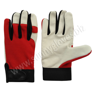 2023 Durable Goat Leather Mechanic Work <b>Gloves</b> Anti-Cut and Anti-Impact Assembly Features - Product Image 5