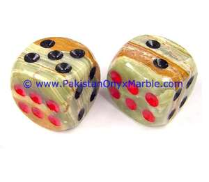 ลูกเต๋าหินอ่อนและหินออนิกซ์หลากสีธรรมชาติ สำหรับของขวัญเปิดเทอม งานฝีมือหินออนิกซ์ทำมือ - Product Image 5