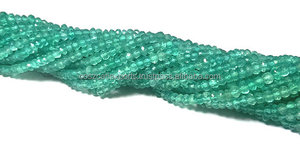 Lote al por mayor de collar facetado Rondelle de apatita verde Natural, cuentas de piedra de 3-4mm, joyería de piedras preciosas - Product Image 3