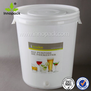 Kit de brassage de bière maison de 8 gallons, kit de seau en plastique de 30 L, bière pour vin avec couvercle - Product Image 4
