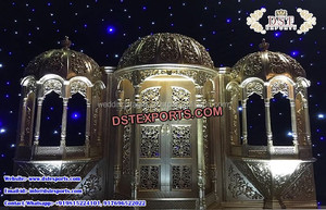 Grand Rajwada Fiber Wedding Mandap Exceptional Rajwada Style Wedding Mandaps Traditional Hindu Wedding Mandap Set - Product Image 5