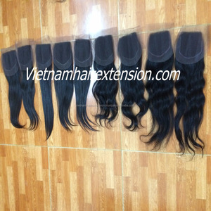Vente en gros de fermetures en dentelle à ondulations lisses et soyeuses, 100% cheveux humains vierges Remy, longueurs de 8 à 40 pouces - Product Image 1