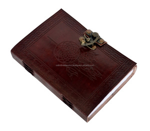 Diseño celta 100% cuero genuino en relieve hecho a mano diario cuaderno o cuaderno de bocetos con Cuaderno de papel hecho a mano para regalo - Product Image 4