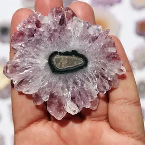 Rodajas de Estalactitas de Amatista AAAAA de Alta Calidad, Piedra Preciosa Natural con Certificación IGI - Product Image 1