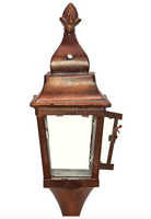 WB INC - Farol de Hierro Resistente al Fuego Hecho a Mano con Base de Pedestal para Decoración del Hogar, Navidad