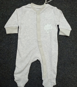 Bebé niño niña Unisex Footies 100% algodón verano manga completa Cierre de botón Bangladesh Stock lote excedentes etiquetas de marca - Product Image 1