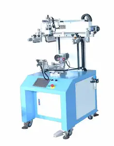 Positioning Cylindrical Serigraphy Jar Perfume Bottles Screen Printing Machine With Micro Registration