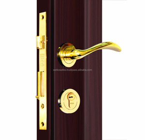 Série de verrouillage de porte à panneaux en laiton, 10 pièces - Product Image 1