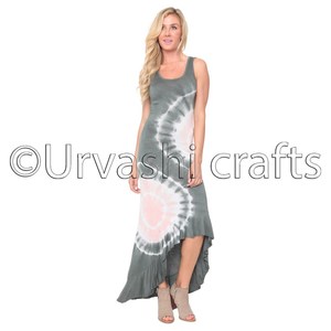 ODM Verano Sexy Mandala Tie Dye Maxi Vestido largo Tie Dye Vestido Ropa de playa Sin mangas Casual Vestido largo de uso diario Por fabricante - Product Image 2