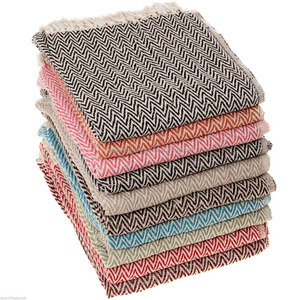 Promotional Cotton Throws Cheap Plain Style with Embroidered Pattern - Product Image 2