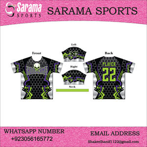 Maillots manches courtes de softball rouge USA Clubs Sublimation, - Product Image 3