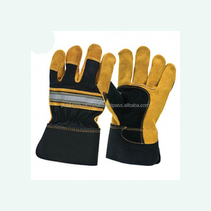 Guantes profesionales de cuero hechos a medida para adultos, guantes de cuero de piel de vaca resistentes para trabajo industrial, hombres y mujeres - Product Image 1