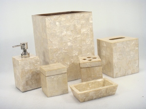 Ensemble d'accessoires de salle de bain en pierre de marbre pour décoration de salle de bain de luxe - Product Image 3