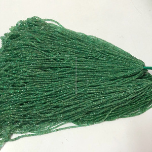 2Mm 4Mm Tự Nhiên Màu Xanh Lá Cây Ngọc Lục Bảo Mặt Rondelle Đá Quý Hạt Sợi Lỏng Phụ Nữ Đối Với Trang Sức Làm Vòng Cổ Đính Cườm Tốt Sang Trọng - Product Image 1