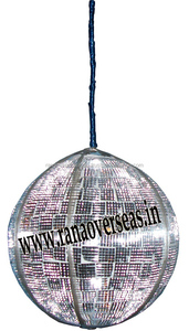 Boule en verre suspendue avec mosaïque noire pour le bureau d'hôtel de salon et la décoration de Noël - Product Image 2