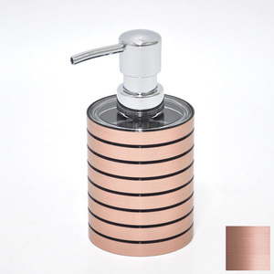 Poly Round Cylinder Shape in Marble Grain Design <b>Soap</b> Dispenser - Product Image 2