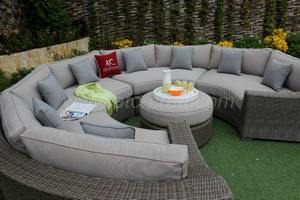 2018 ALAND COLLECTION-Rond En Osier Canapé Meubles de Jardin En Plein Air - Product Image 2