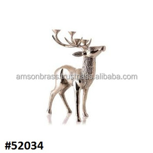 Portavelas de Reno de nuevo diseño de ciervo de aluminio portavelas de Metal con acabado antiguo para iluminación decoración de Navidad - Product Image 5