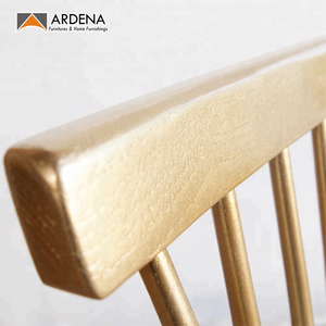 Chaises de salle à manger en bois massif de style scandinave moderne, design doré, style antique, meubles d'intérieur, salon, mariage, restaurant, appartement - Product Image 4