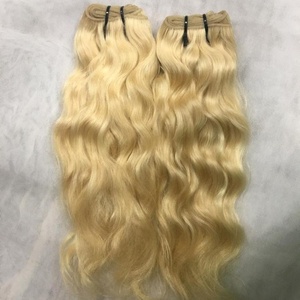 Extensions de cheveux humains blonds ondulés, tissages naturels, cheveux indiens vierges pour les grossistes - Product Image 4