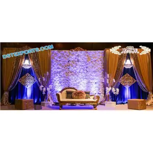 Delightful Wedding Stage With Floral Backdrop Best Indian Marriage Decoration Wedding Stages Manufacturers