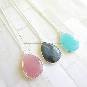 จี้อัญมณีหลายเม็ดทำด้วยมือเงินแท้925เครื่องประดับหรูหราสำหรับเป็นของขวัญในโอกาส - Product Image 3